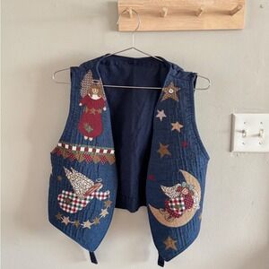 vintage tapestry angel vest